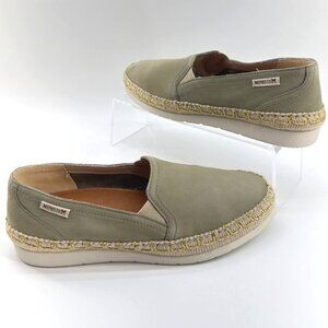 Mephisto Valina Slip-on Shoes Leather Light Kaki Shoes Women Size 7